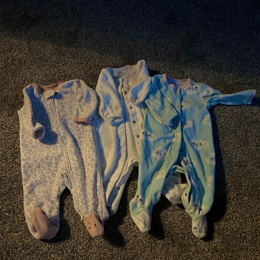 3 Piece Carters Fleece Pajamas 3 Months
